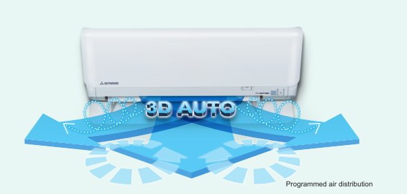 3D Auto – programmeeritud õhujaotus Mitsubishi Heavy ZT siseseadmel